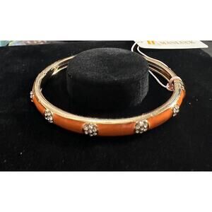 Sequin Nordstrom Colorful Thin Gold Tone Enamel Hinge Bangle $25 NWOT #24